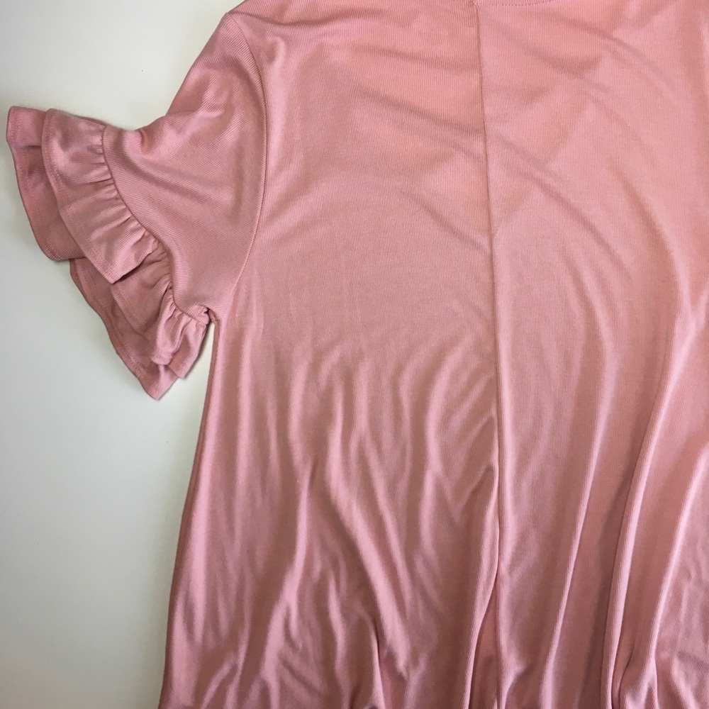 Francesca’s Blush Ruffle Sleeve Top - Picture 4 of 4